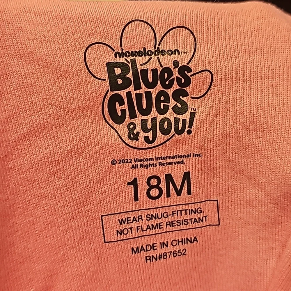 2 pair Blues Clues Magenta Cotton Pajama Sets 18 months